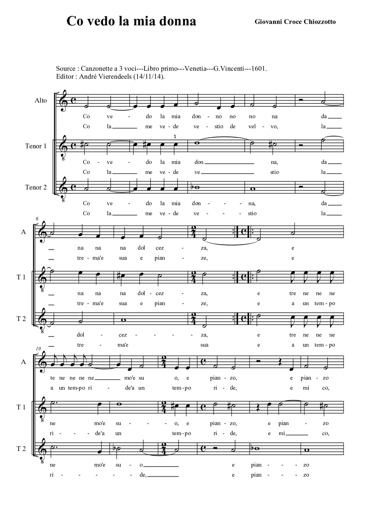 Co vede la mia donna - Page 1