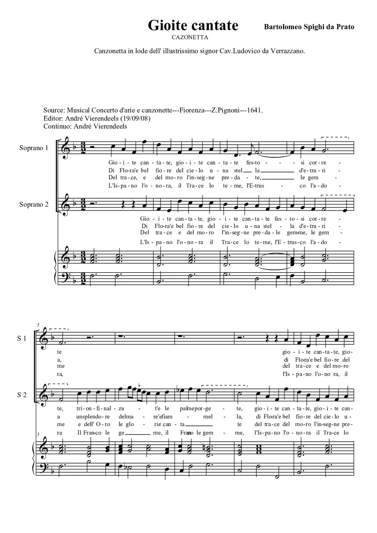 Gioite cantate - Page 1