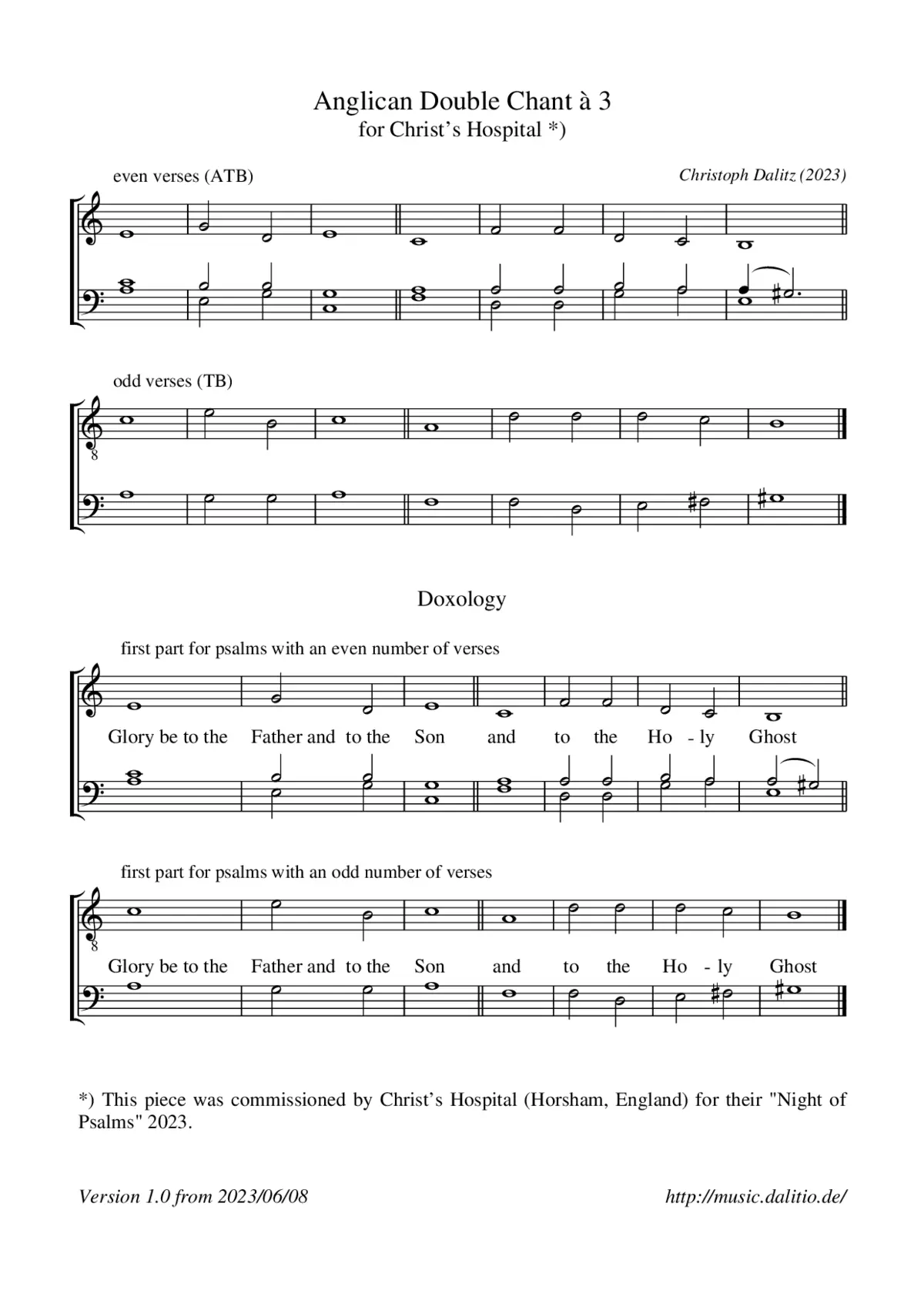 Anglican Chant a 3 - Page 1