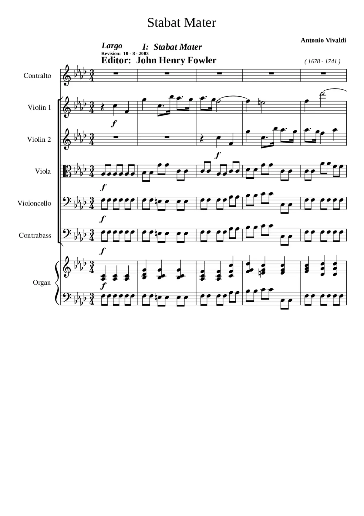 Stabat Mater (complete) - Page 1