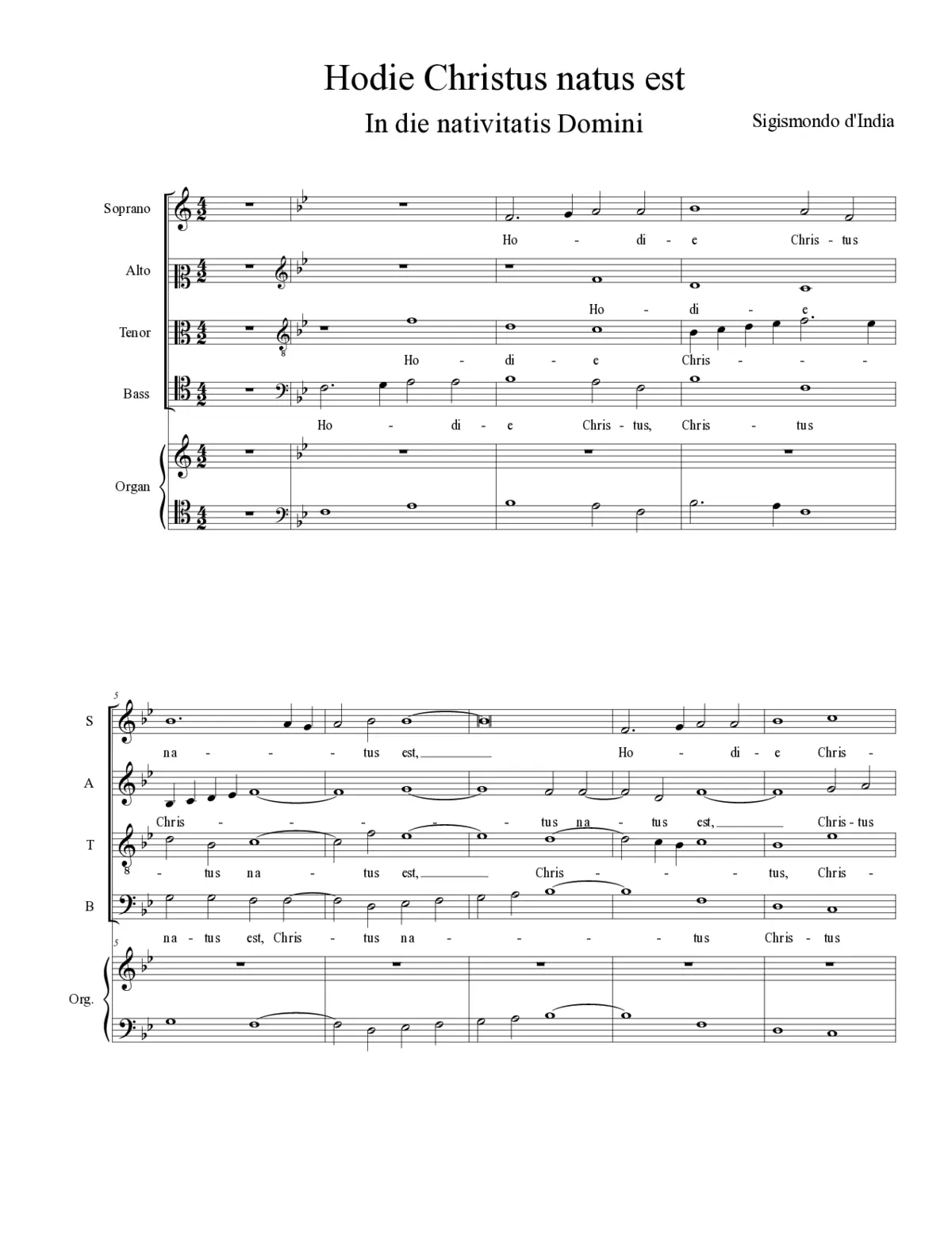 Hodie Christus natus est - Page 1