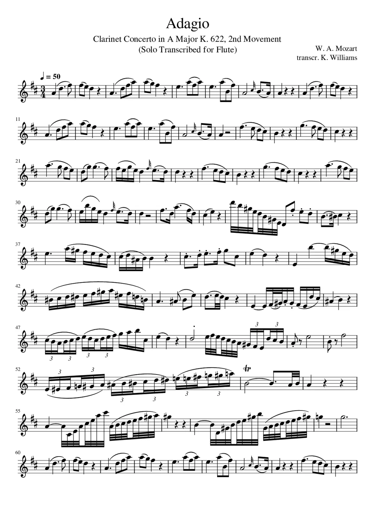 Clarinet Concerto K.622 - Page 1