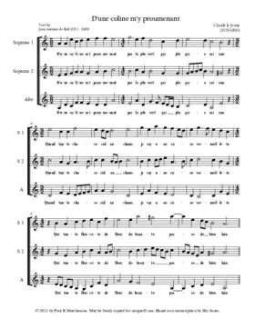 D'une coline m'y proumenant