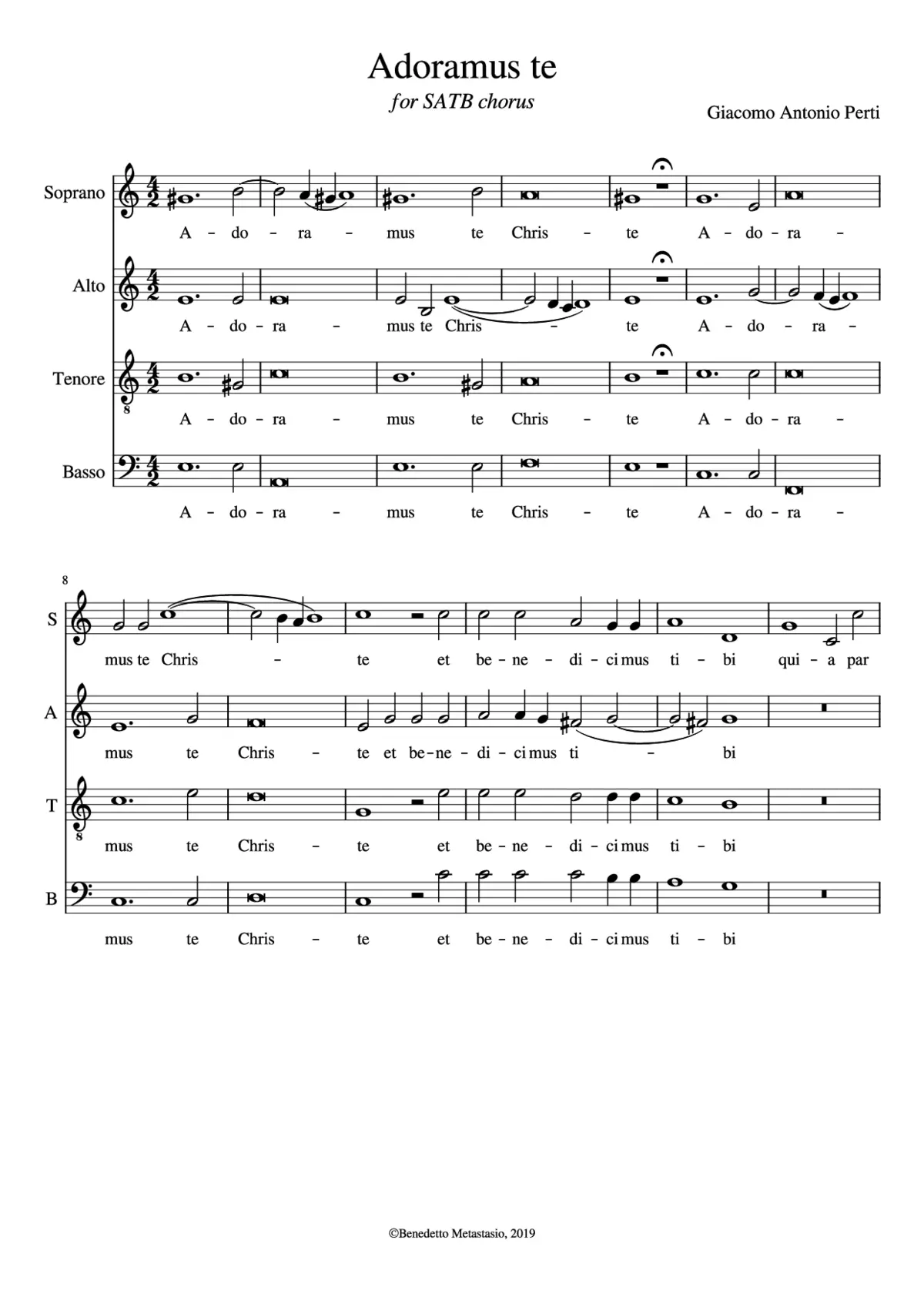 Adoramus te, Christe I - Page 1