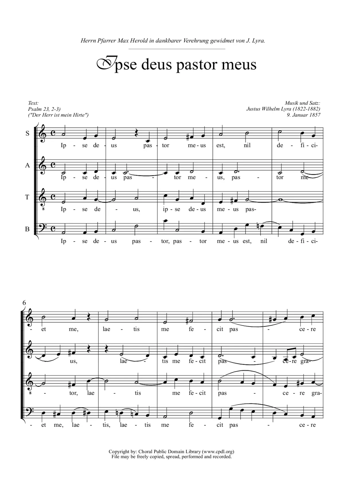 Ipse deus pastor meus - Page 1