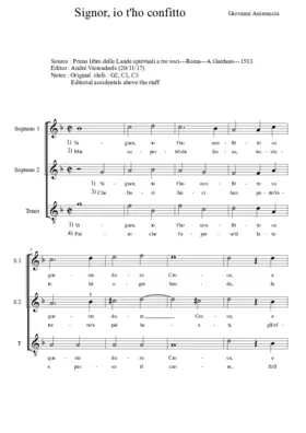 Signor io t'ho confitto