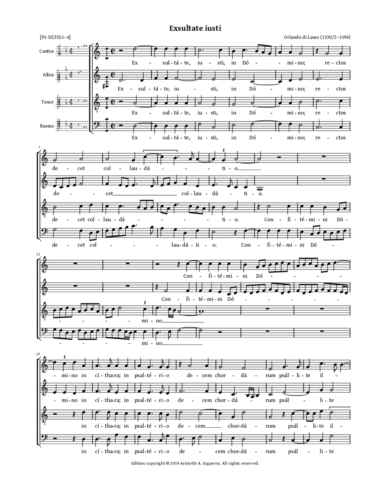 Exsultate justi - Page 1