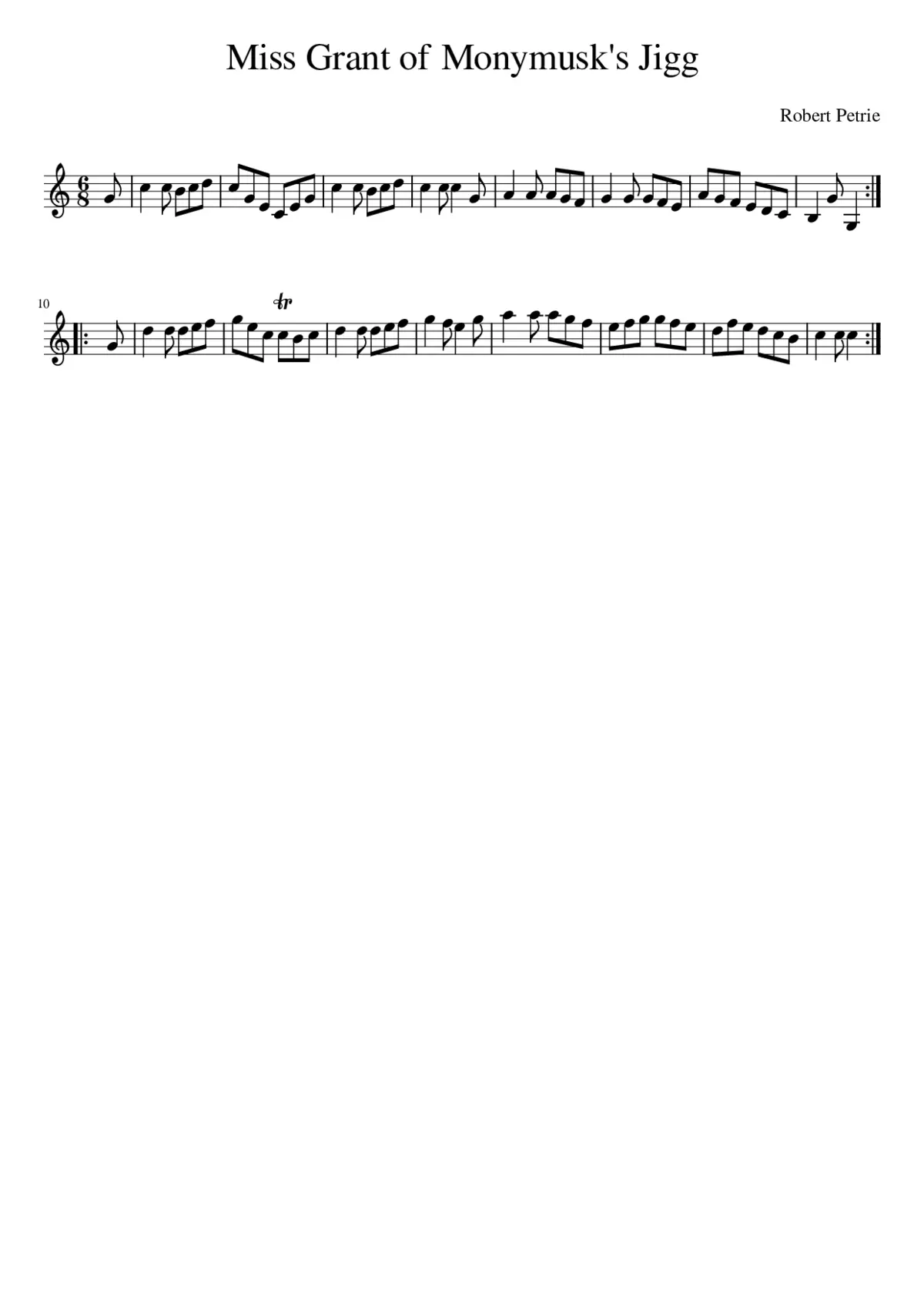 Miss Grant of Monymusk's Jigg - Page 1