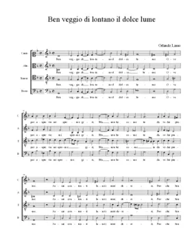 Ben veggio di lontano il dolce lume