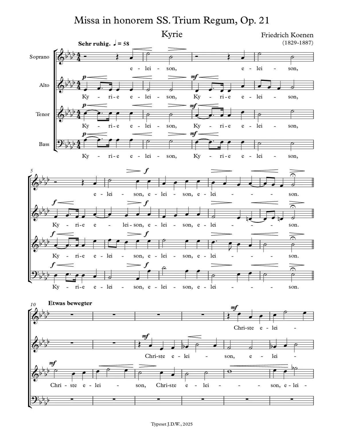 Missa in honorem SS. Trium Regum - Page 1