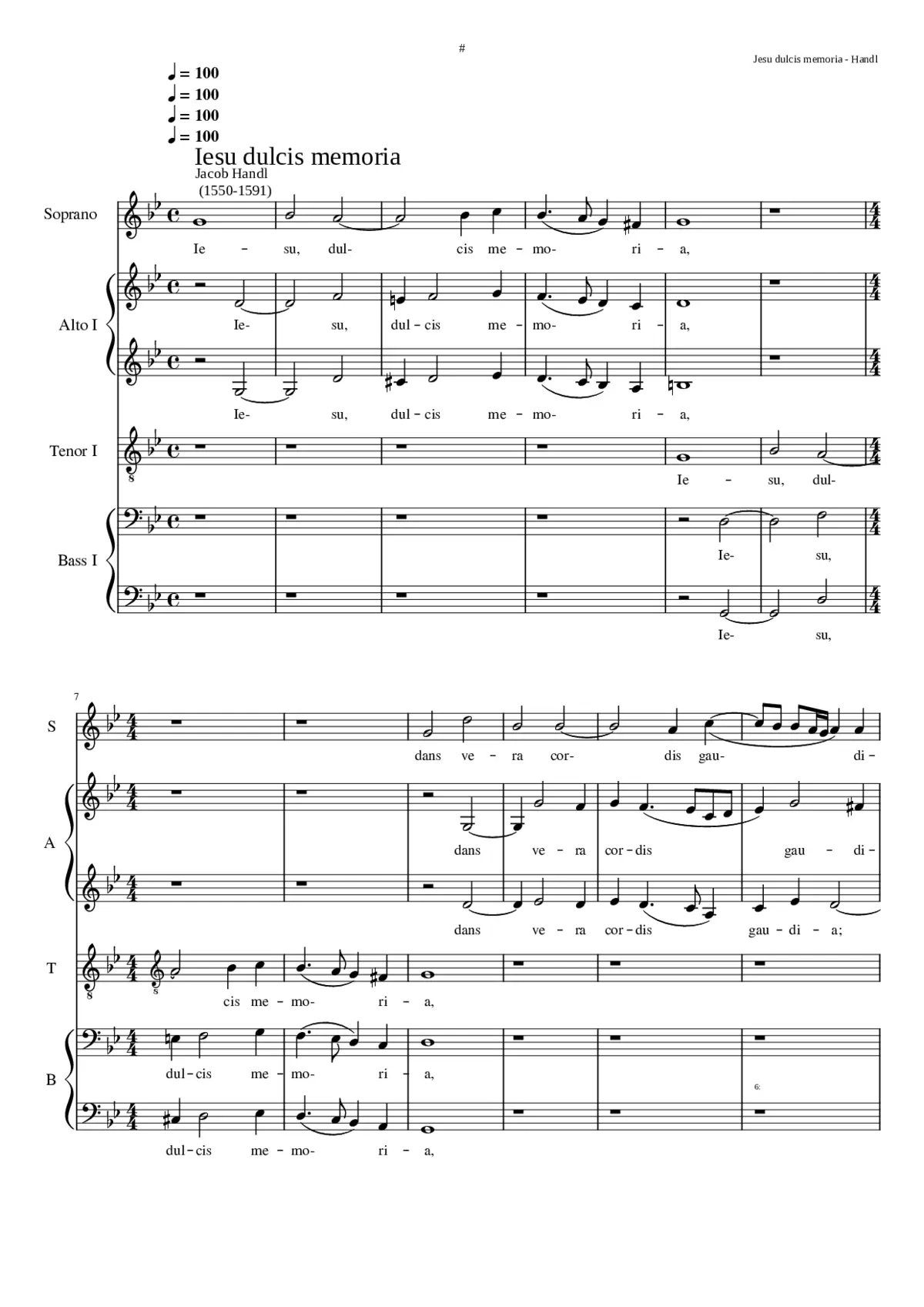 Jesu dulcis memoria - Page 1