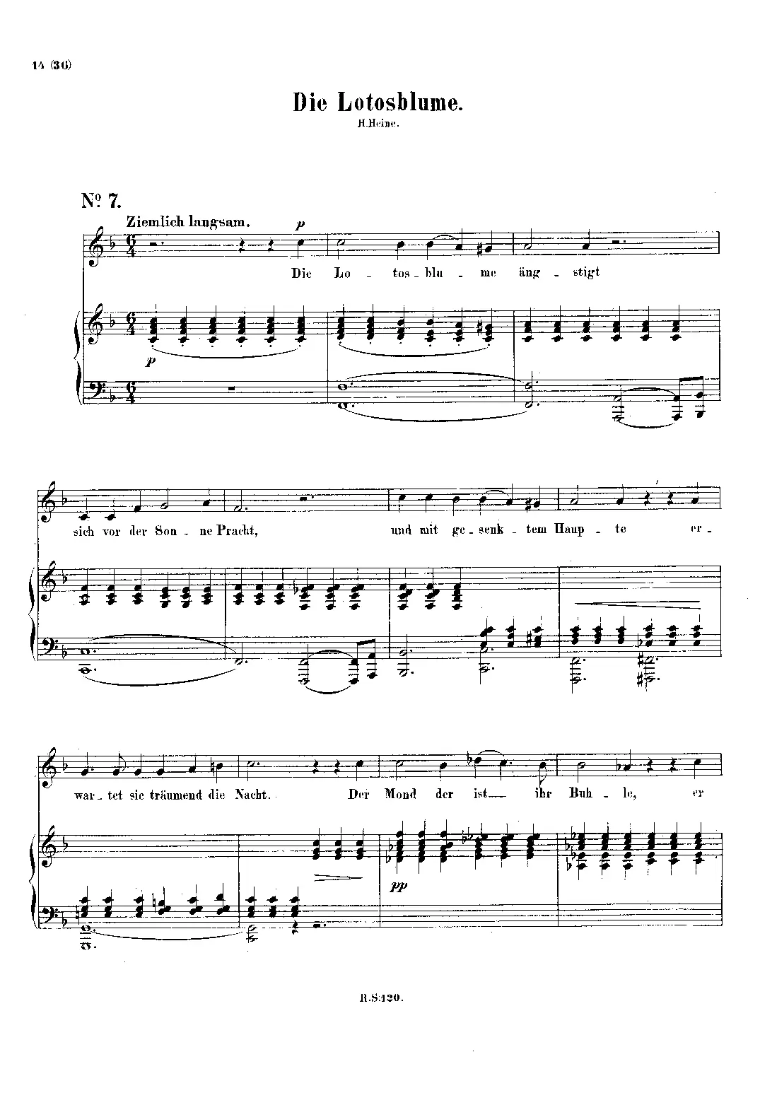 Die Lotosblume, Op. 25 No. 7 - Page 1