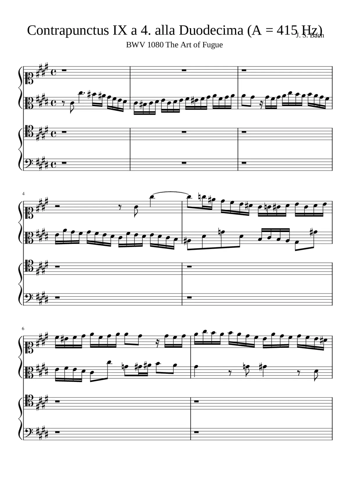 Die Kunst der Fuge BWV 1080 - Page 1