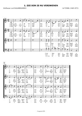 3 Koorliederen op teksten van Hoffmann von Fallersleben