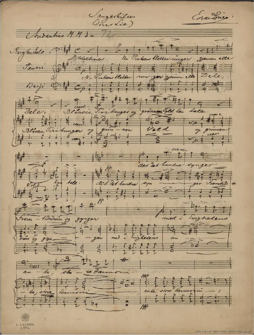 Kristianiensernes sangerhilsen - Page 1