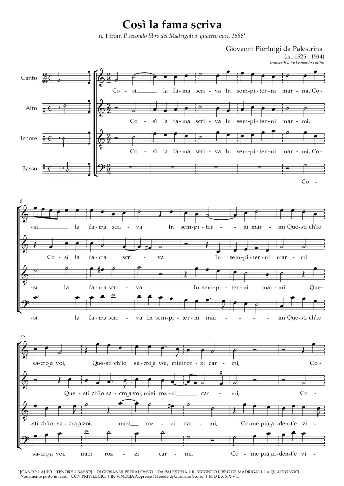 Così la fama scriva - Page 1
