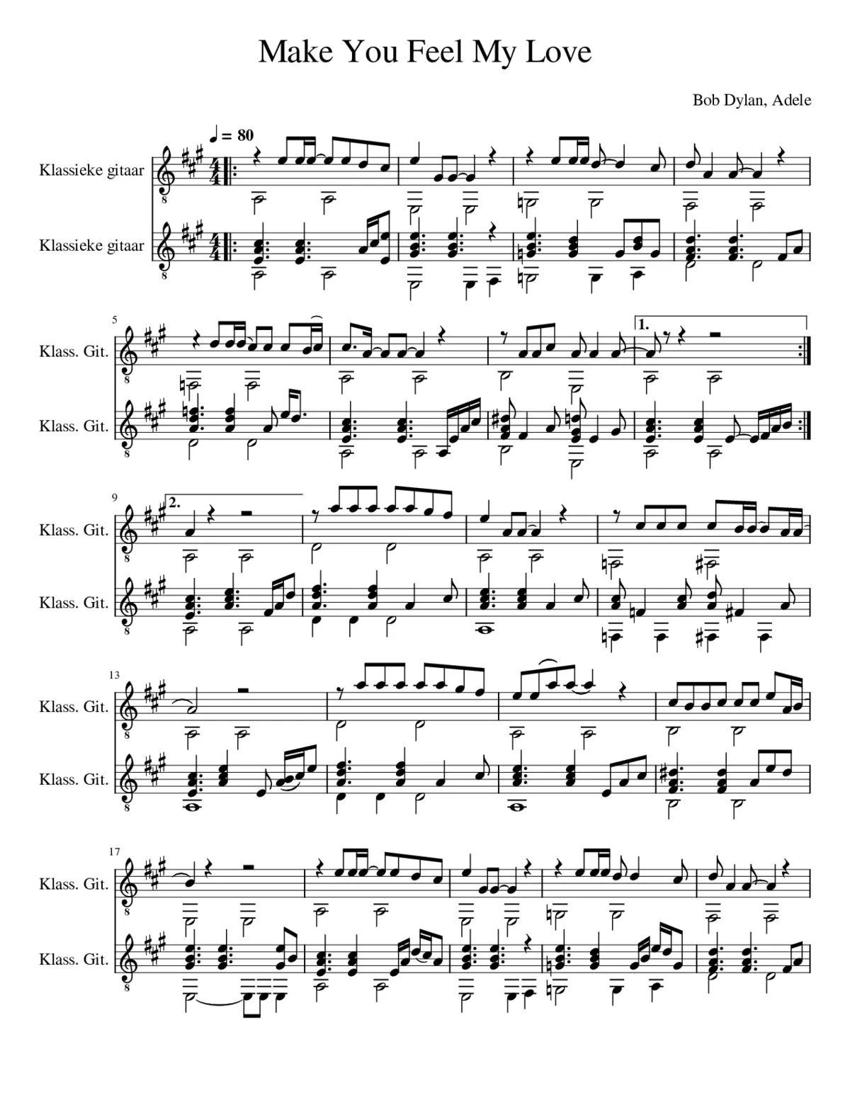 make you feel my love - Page 1