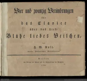 24 Variations on 'Blühe liebes Veilchen'