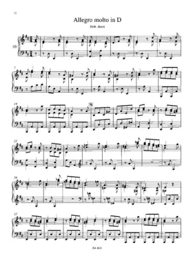 Allegro molto in D major, Hob.deest