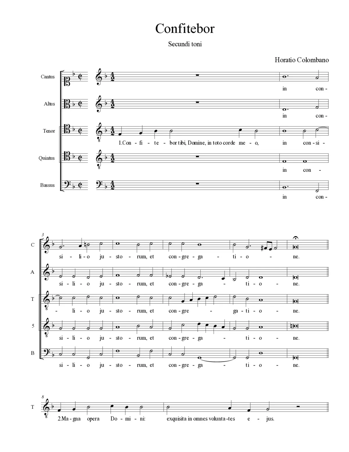 Confitebor - Page 1