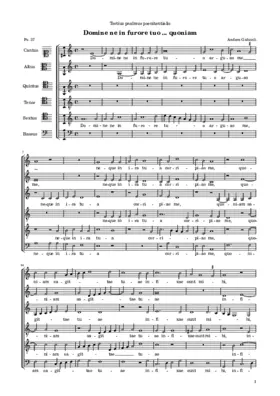 Domine, ne in furore tuo ... quoniam