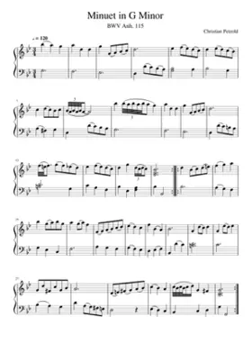 Minuet in G Minor BWV Anh. 115