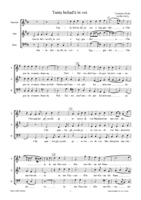 Tanta beltad'è in voi