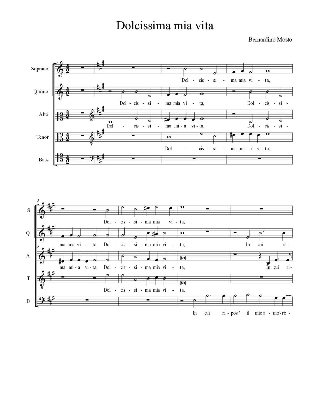 Dolcissima mia vita - Page 1