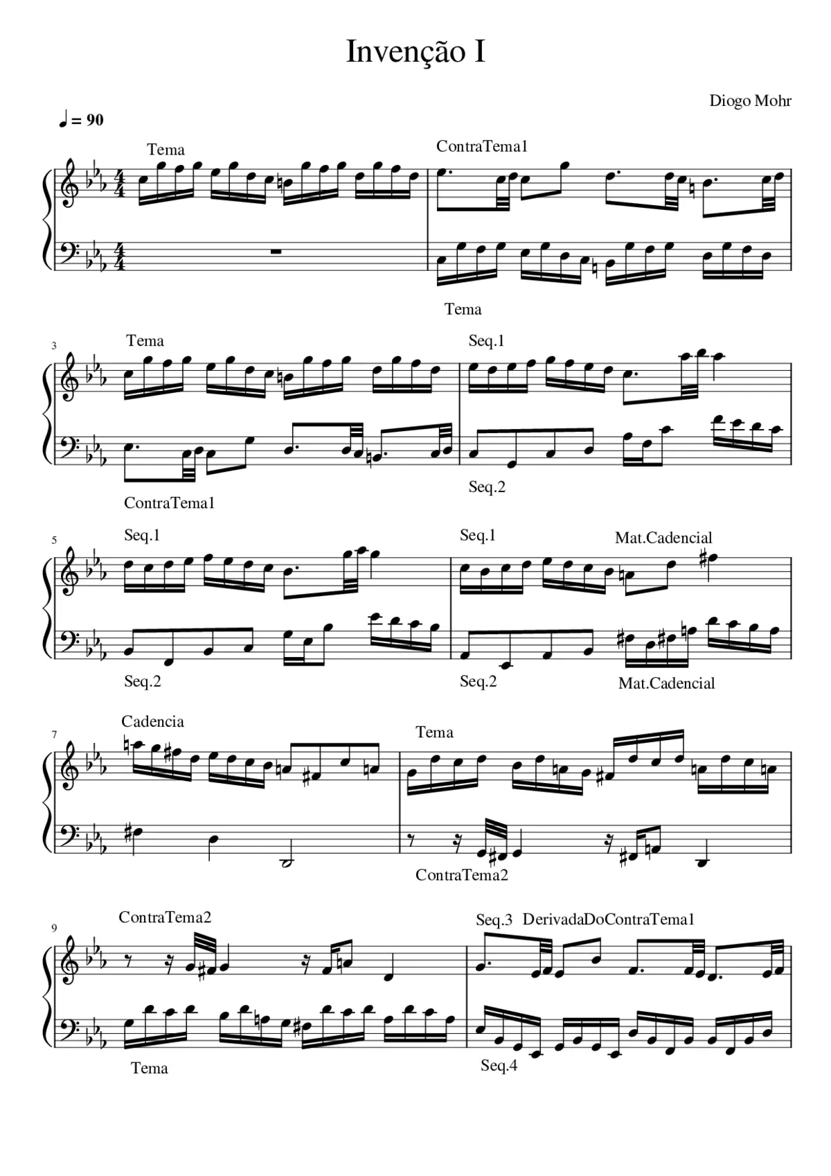 Invenção a duas vozes I - Page 1