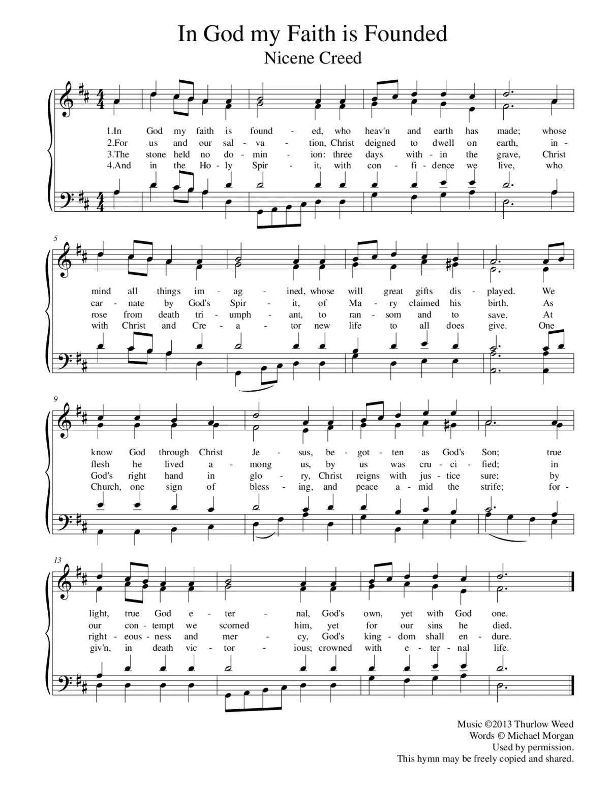 In God my faith is founded - Page 1