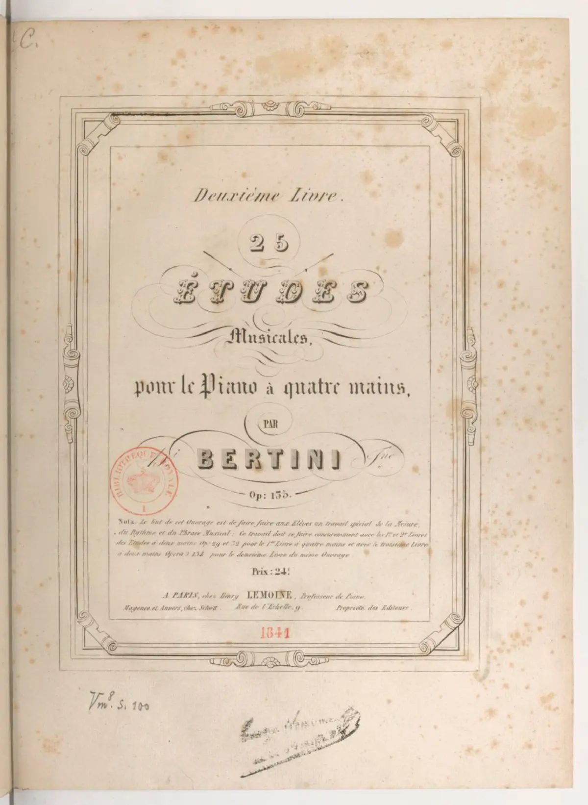 25 Études musicales - Page 1