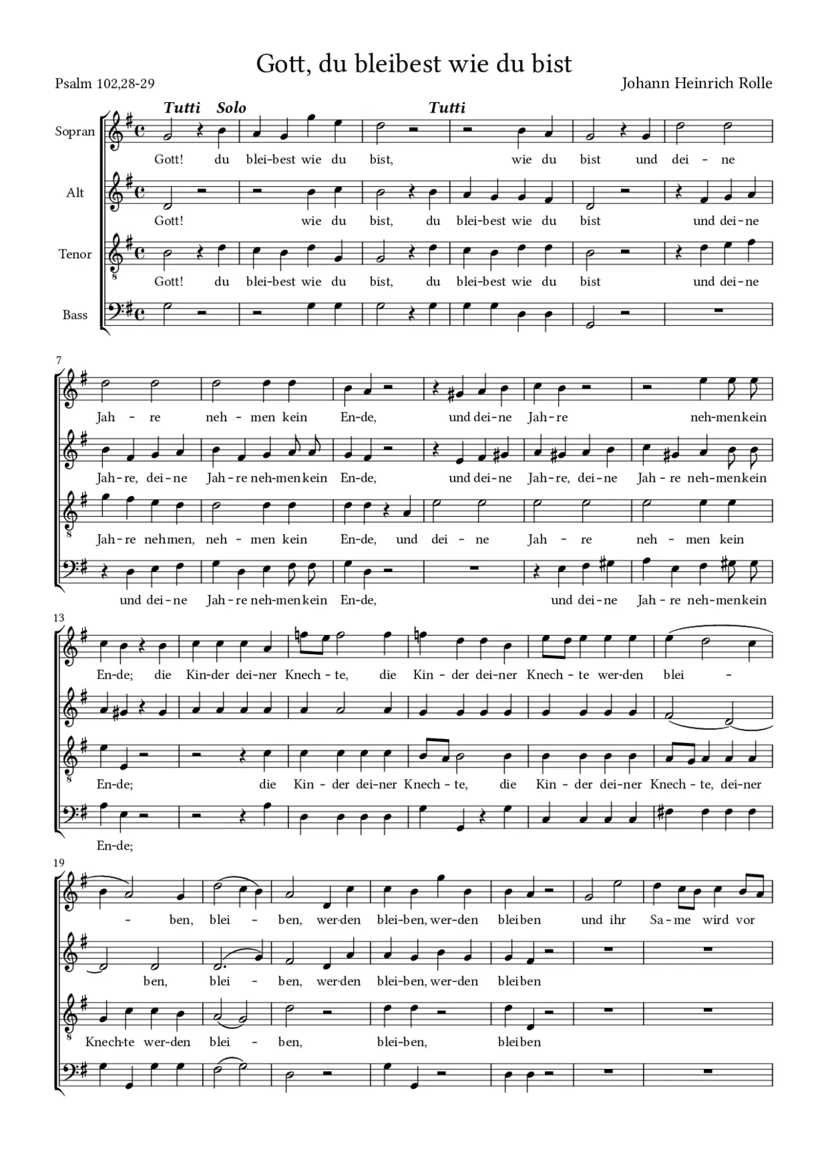 Gott, du bleibest wie du bist - Page 1