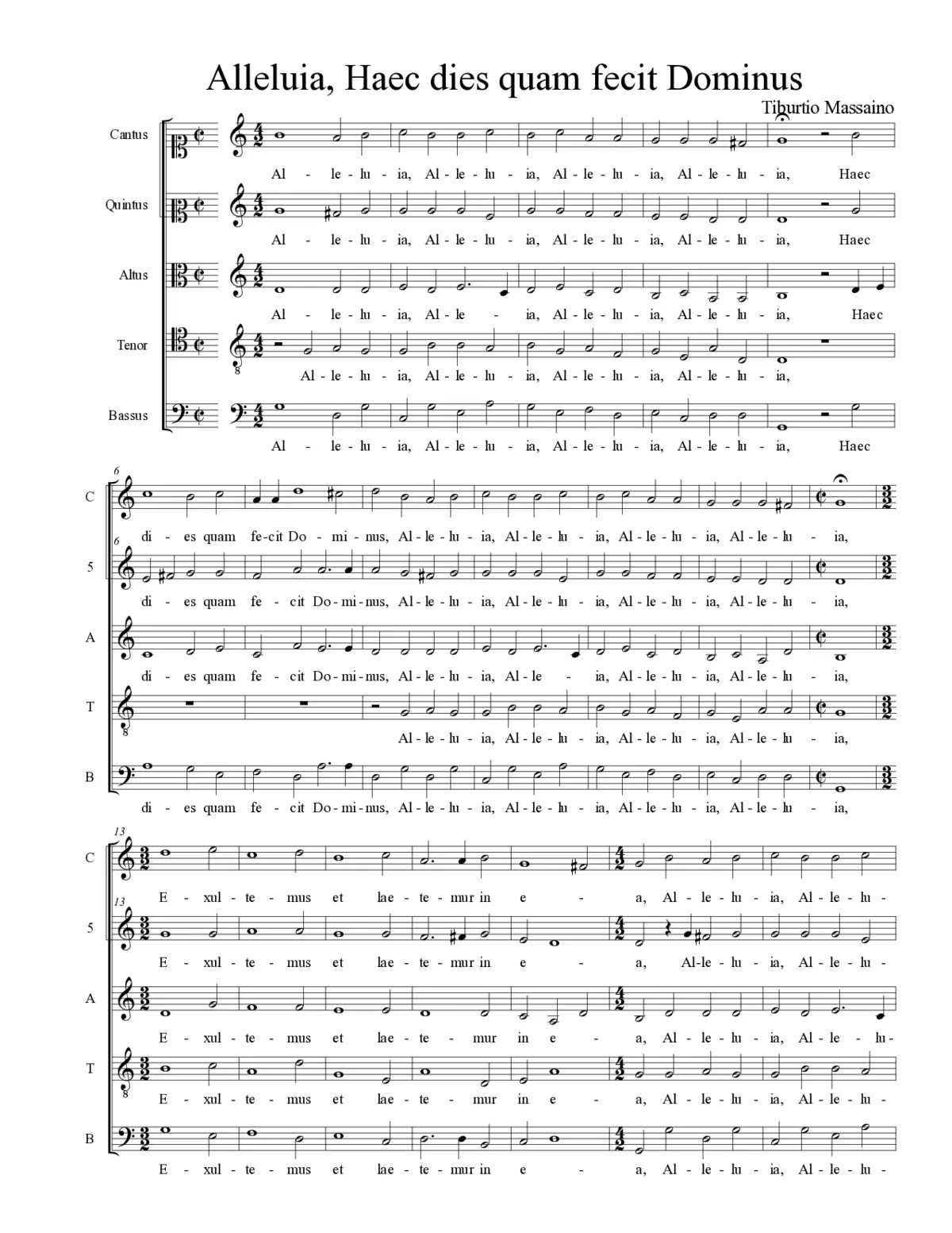 Alleluia, Haec dies quam fecit Dominus - Page 1