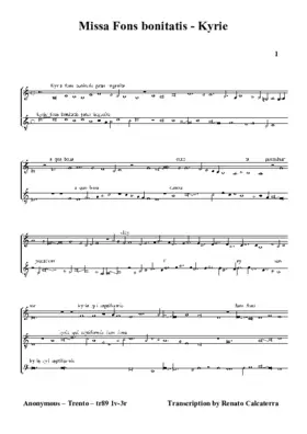 Missa Fons bonitatis