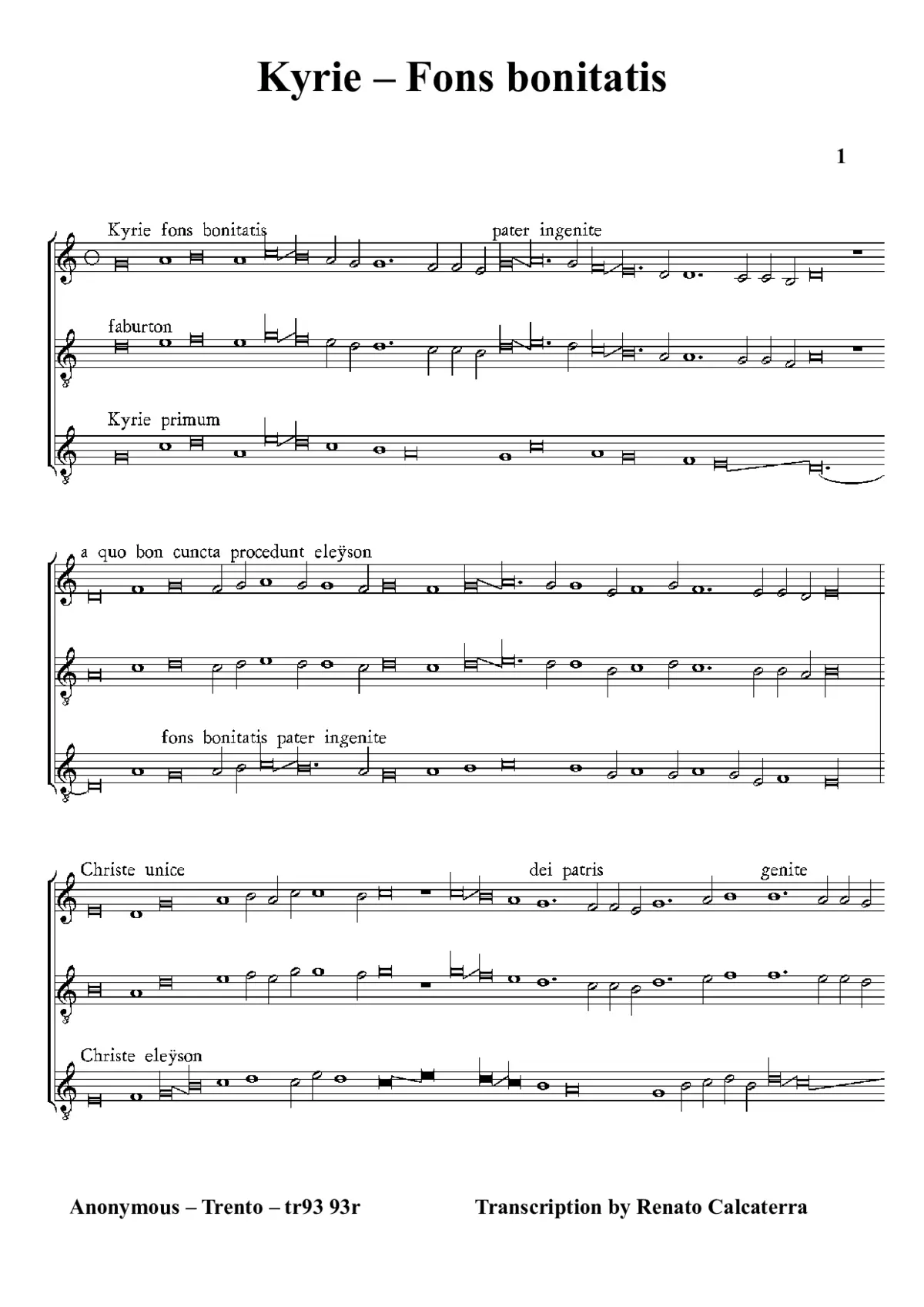 Kyrie - Fons bonitatis - Page 1