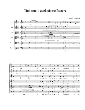 Tirsi son io quel misero Pastore