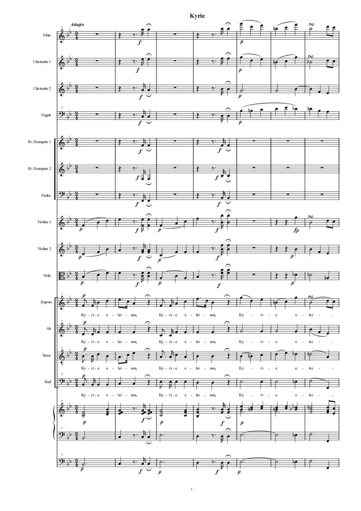 Missa in Bb Major - Page 1