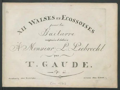 12 Walses et Ecossoises pour la Guitarre - Page 1