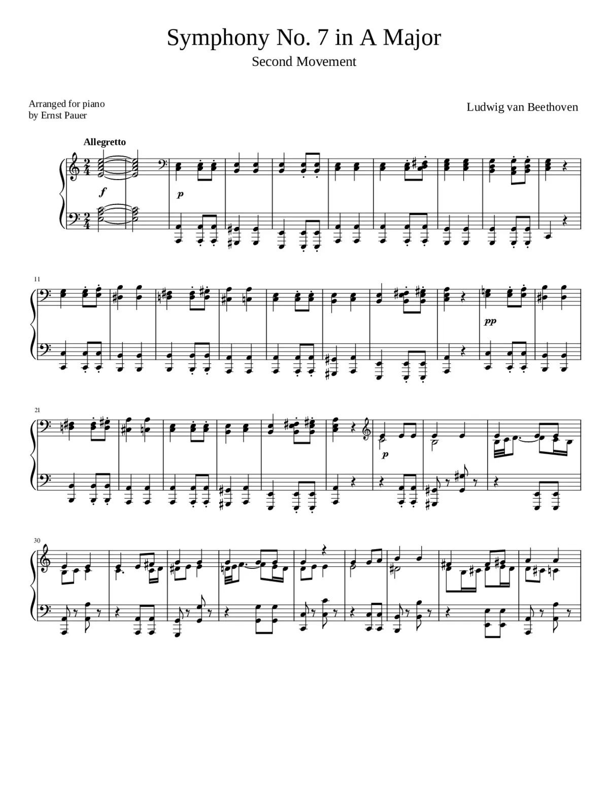 Symphony No.7 Op.92 - Page 1