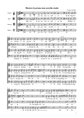 Mentre la prima mia novella etade