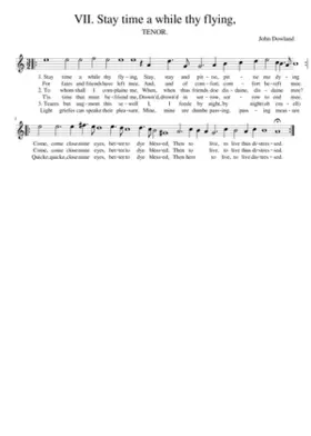 VII. Stay time a while thy flying