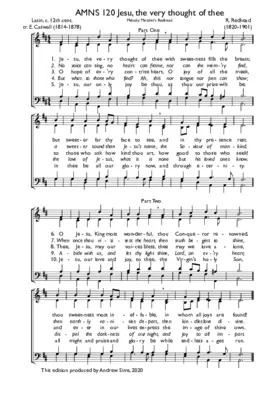 Jesu, the very thought of thee