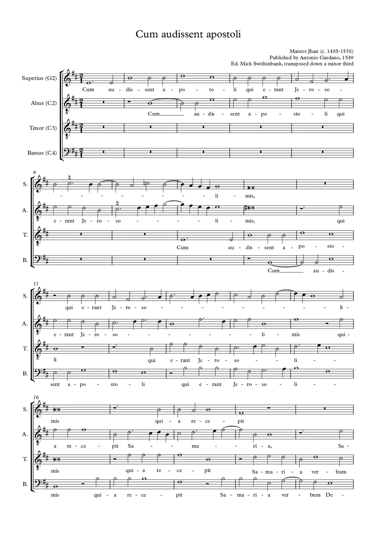 Cum audissent apostoli - Page 1