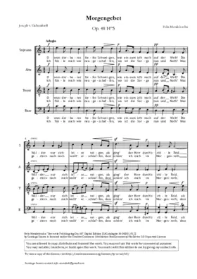 Morgengebet, Op. 48, No. 5