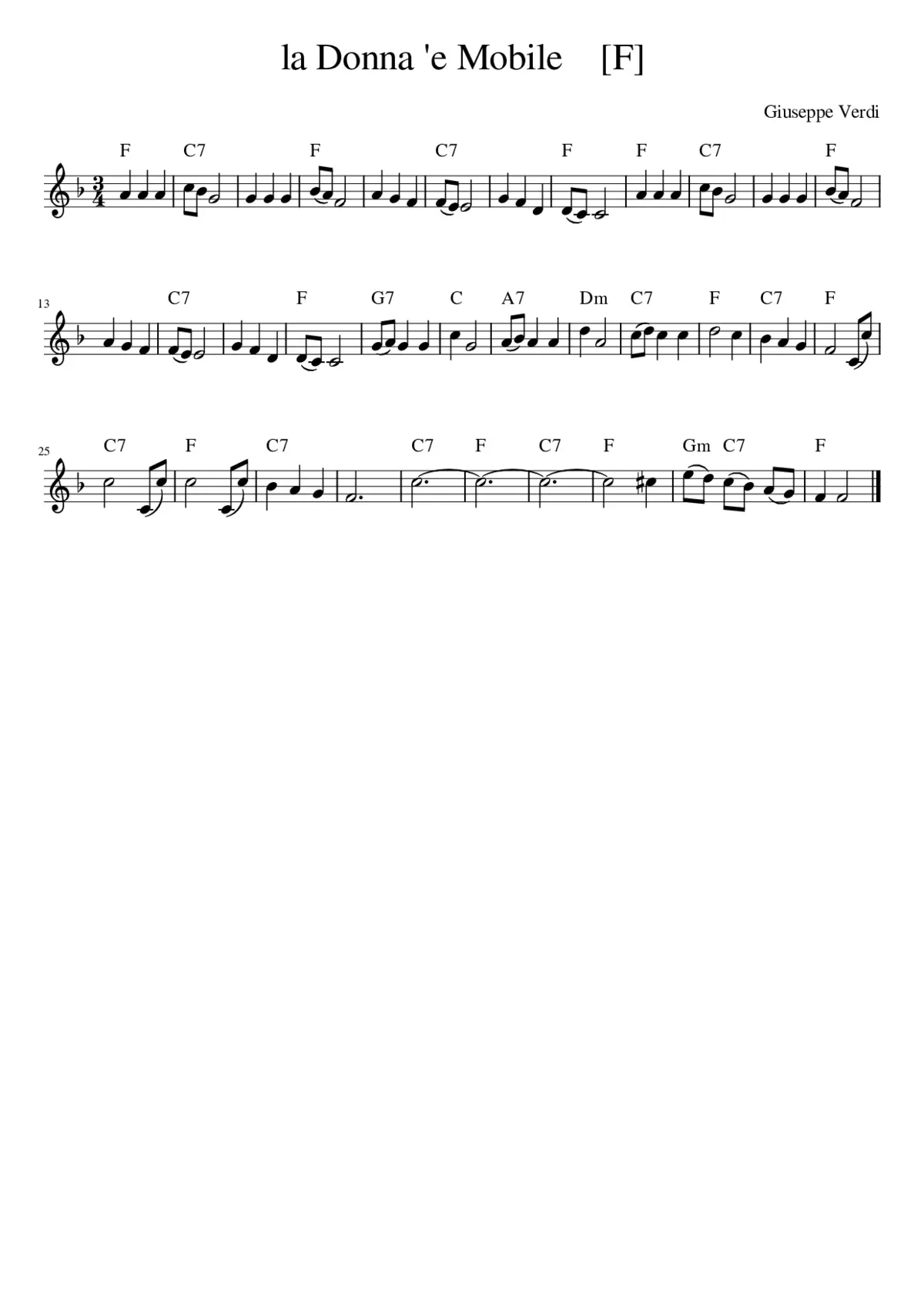 la Donna 'e Mobile - Page 1