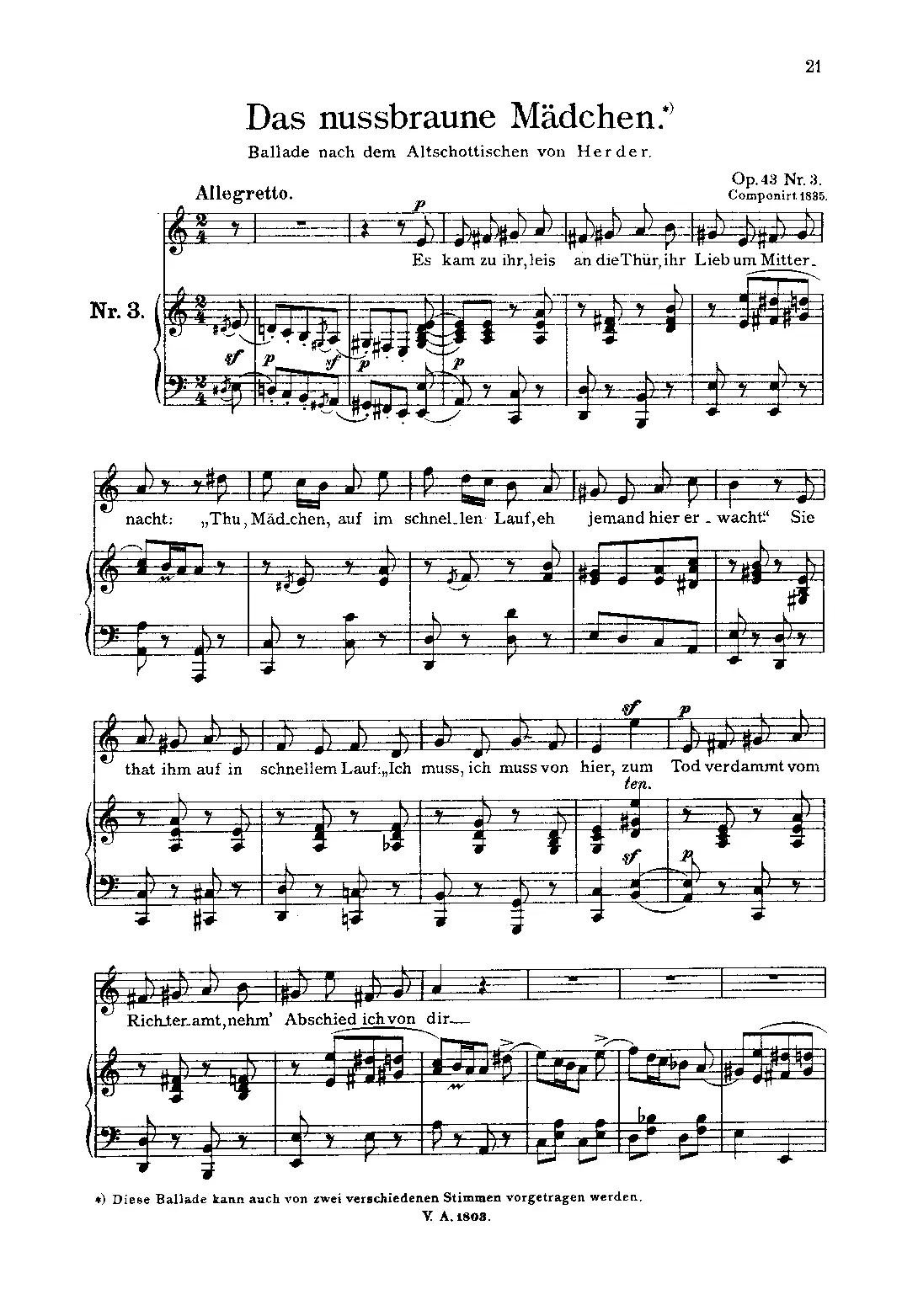 3 Balladen, Op.43 - Page 1
