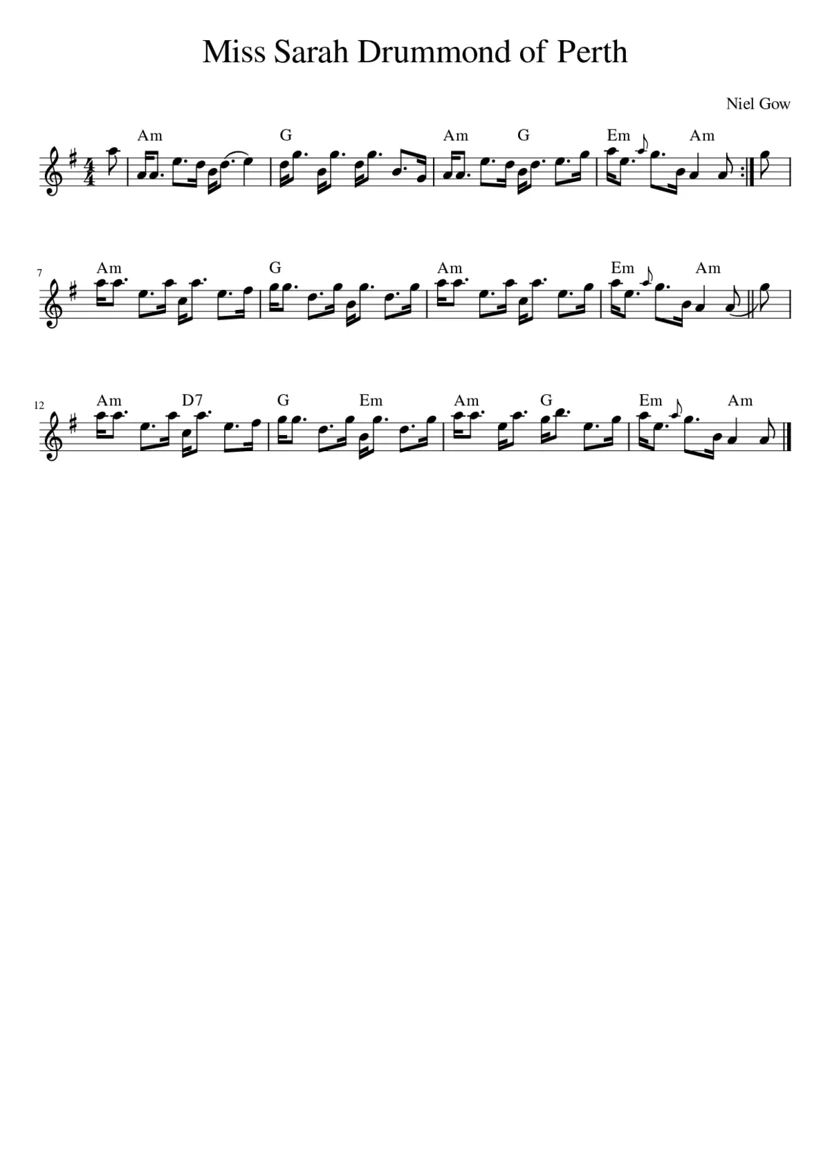 Miss Sarah Drummond of Perth - Page 1