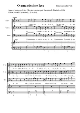 O amantissime Iesu