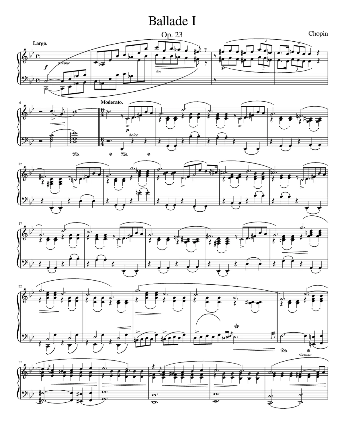 Ballade No.1 Op.23 - Page 1