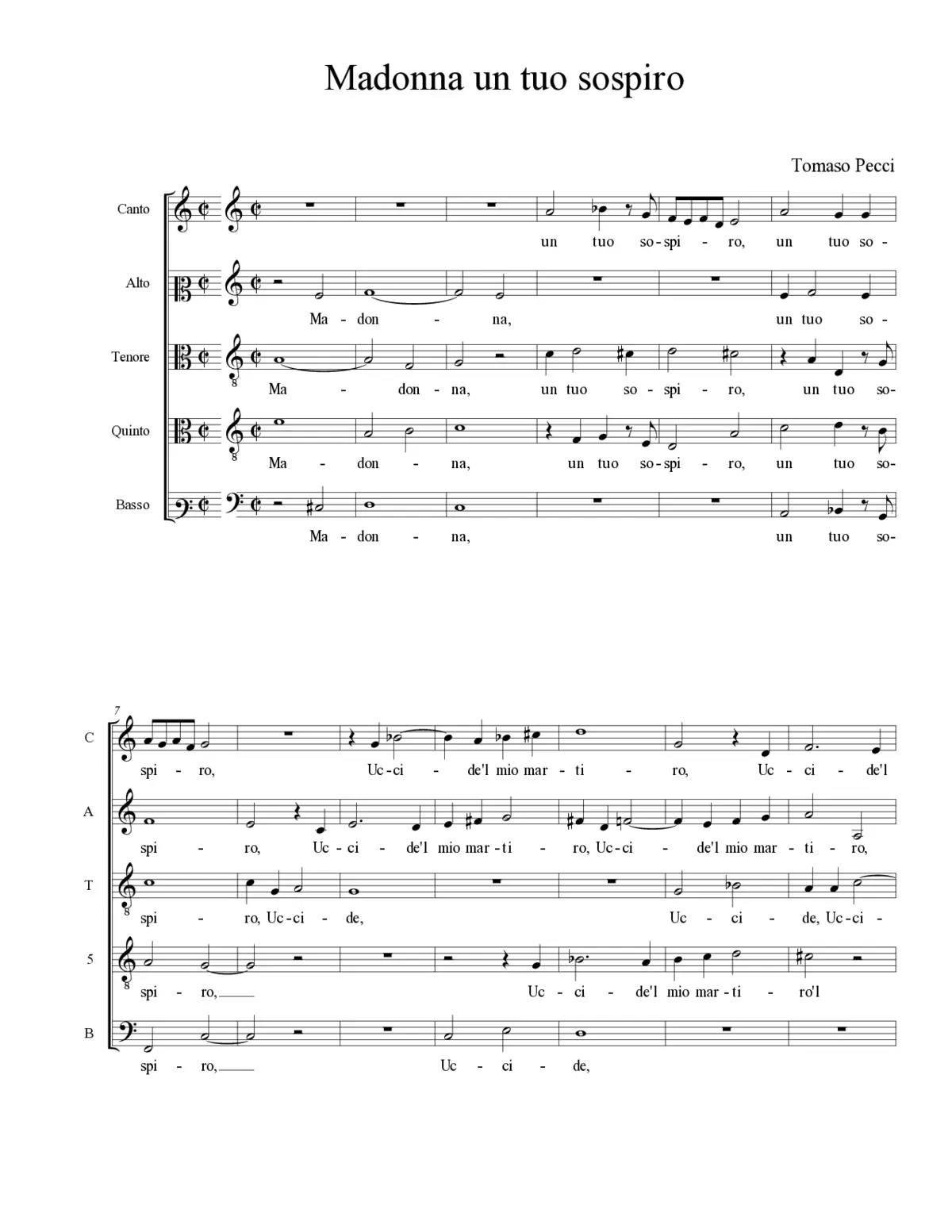 Madonna un tuo sospiro - Page 1